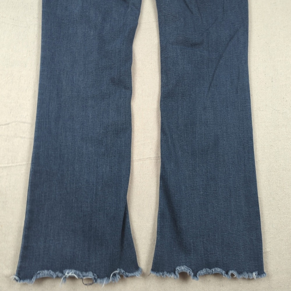 Democracy Women's Boot Cut Jeans in Dark Blue Denim with a cool frayed hem - Picture 14 of 15